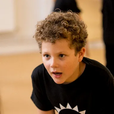 Child acting in drama class